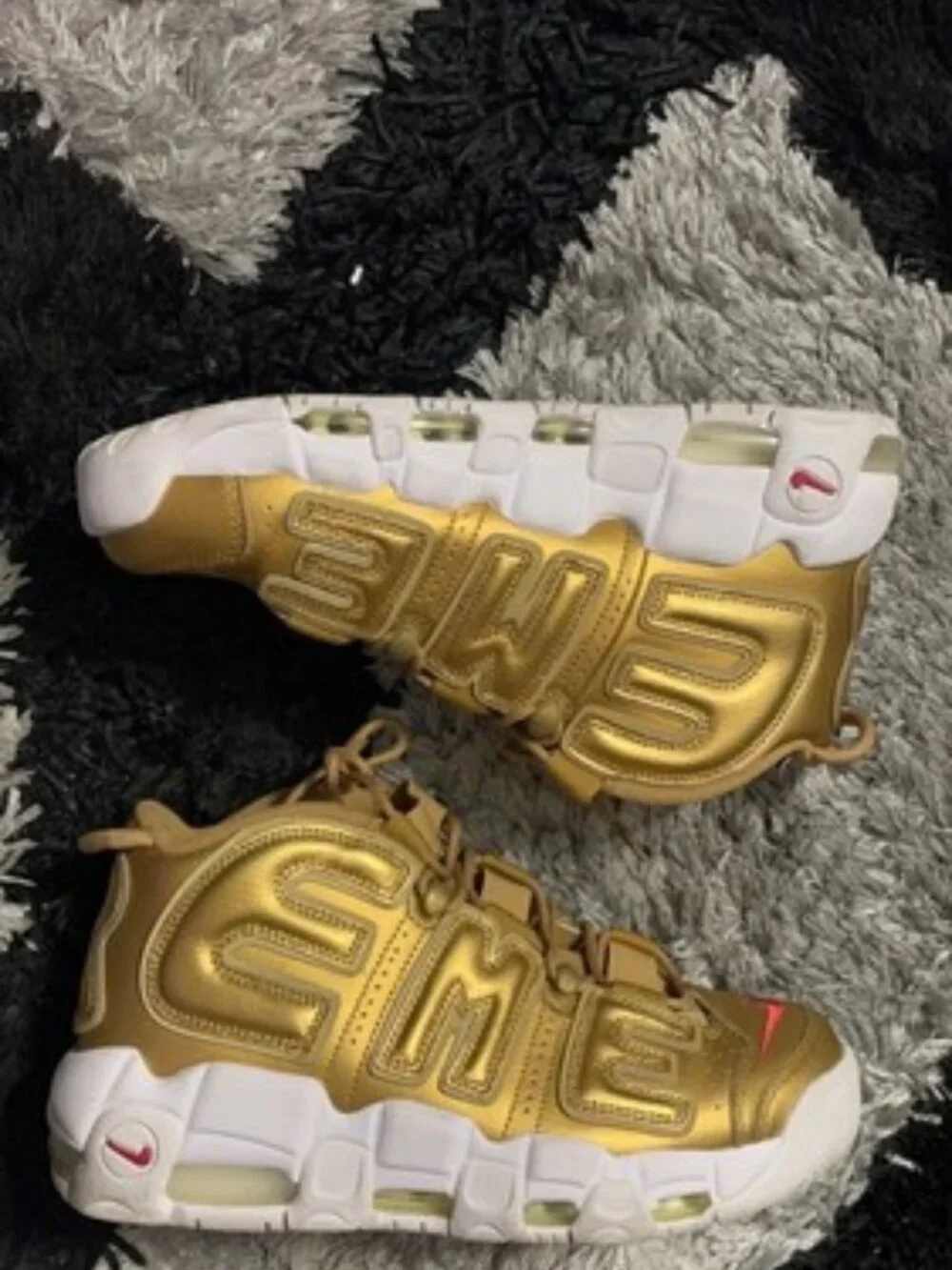 Nike Air More Uptempo x Supreme Metallic Gold 2017 902290-700 Size 8.5